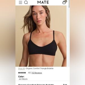 MATE organic cotton bralette